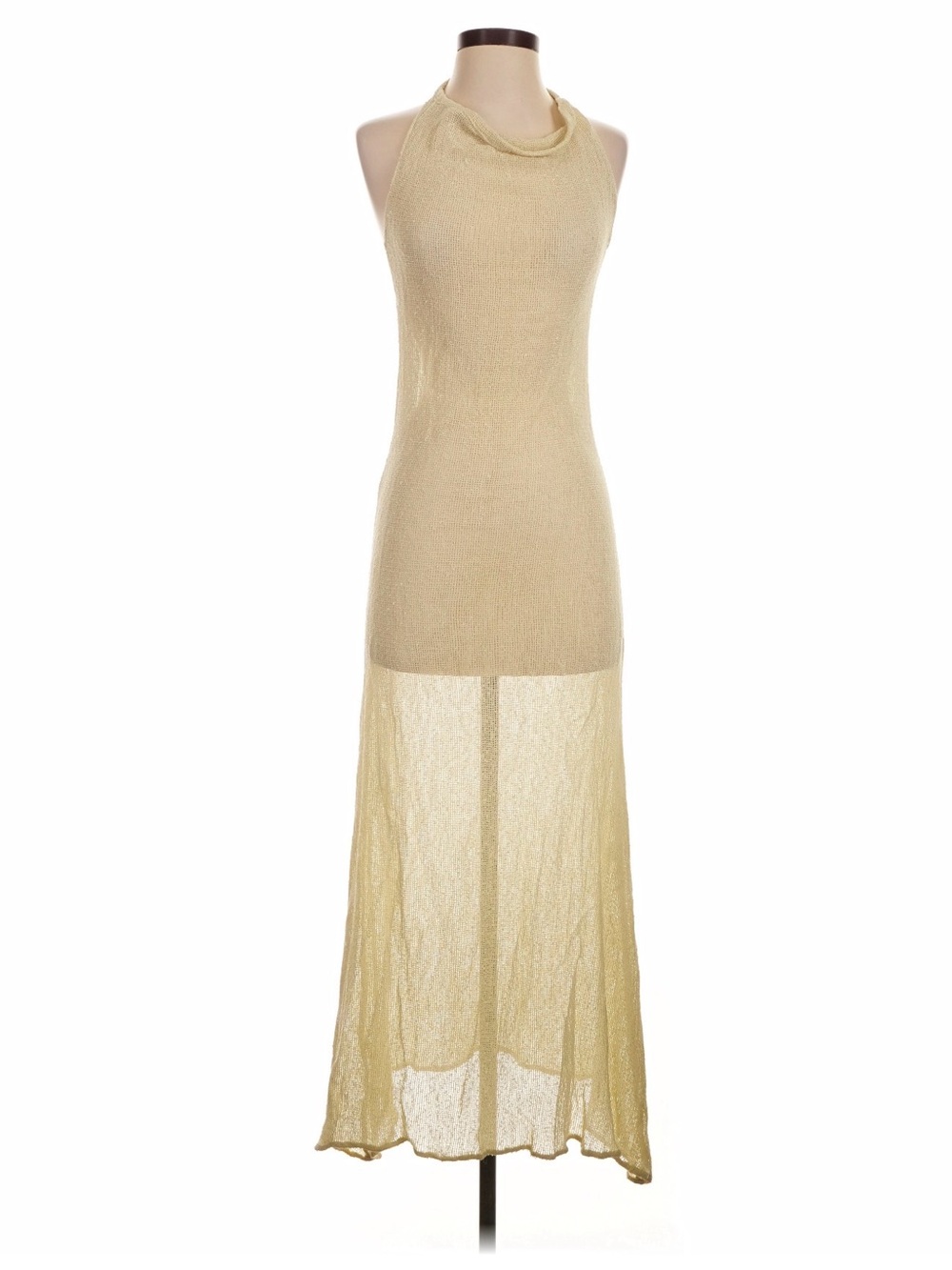 STUDIO TIA Cowl Neck Halter 100% Cotton Dress Size S/M VGUC